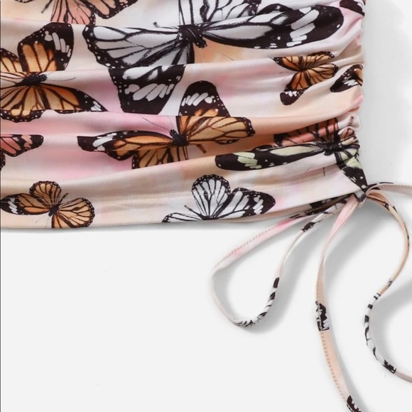 SOLD *** Ruched Drawstring Butterfly Dress - Picture 3 of 6